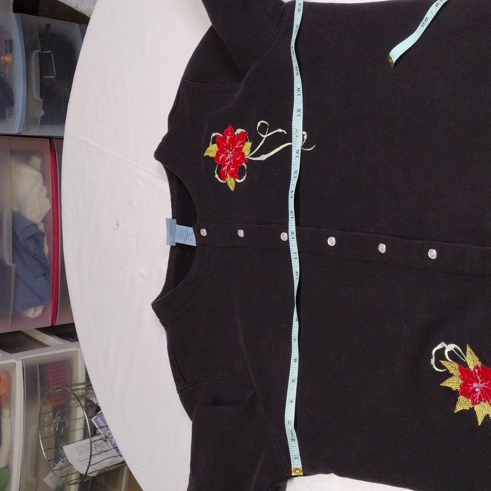 Classic Elements Cardigan Embroidered Sweater Siz… - image 7